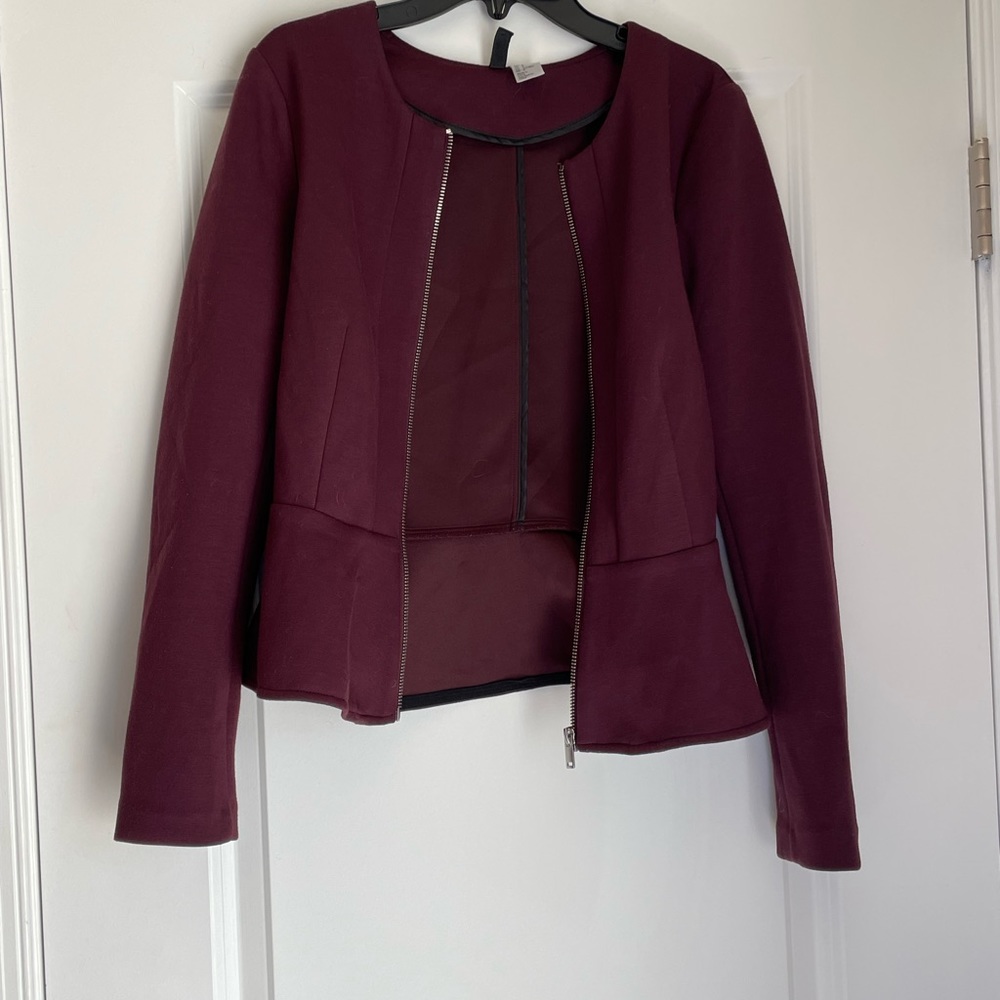 H&M Divided Peplum Zip- Up jacket - Picture 2 of 3